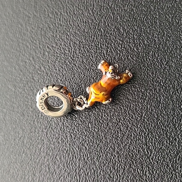 Pandora 925 Silver Charm Disney's Tigger, dangling upside down New - Picture 2 of 3
